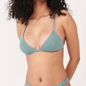 NWT Free People Perfect Pima Bralette XS Bra, X Back, Adjustable Straps, Teal
